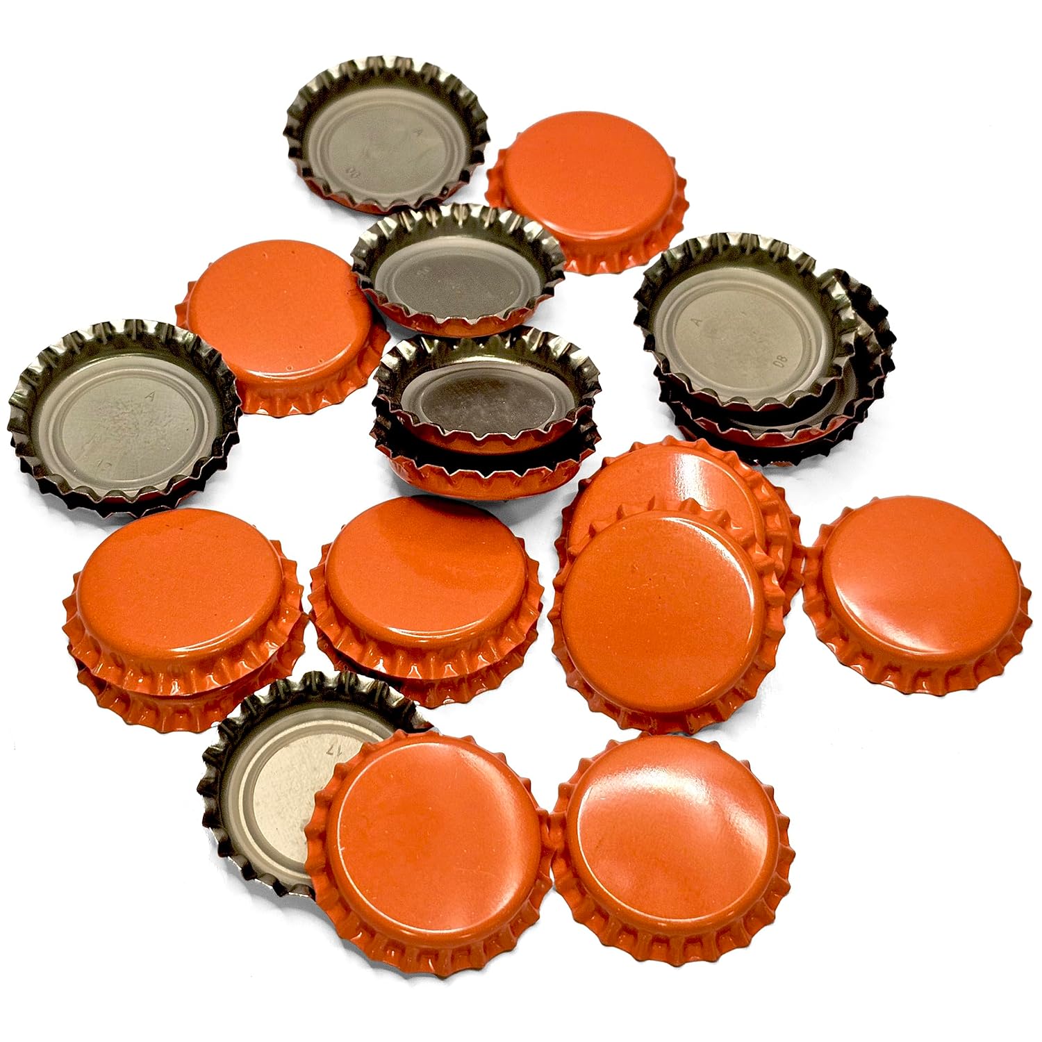 Chicago Brew Werks Orange Oxygen Absorbing Crown Bottle Caps for Homebrewing Approx. 144 Count