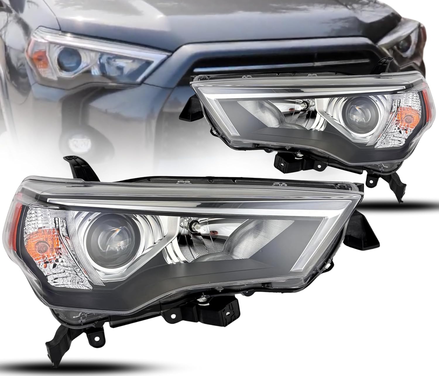 Headlight Assembly Replacement For Toyota 2021 2022 2023 2024 4Runner Limited/Nightshade/TRD Pro, Right&Left Sides Pair, TO2503309 TO2502309