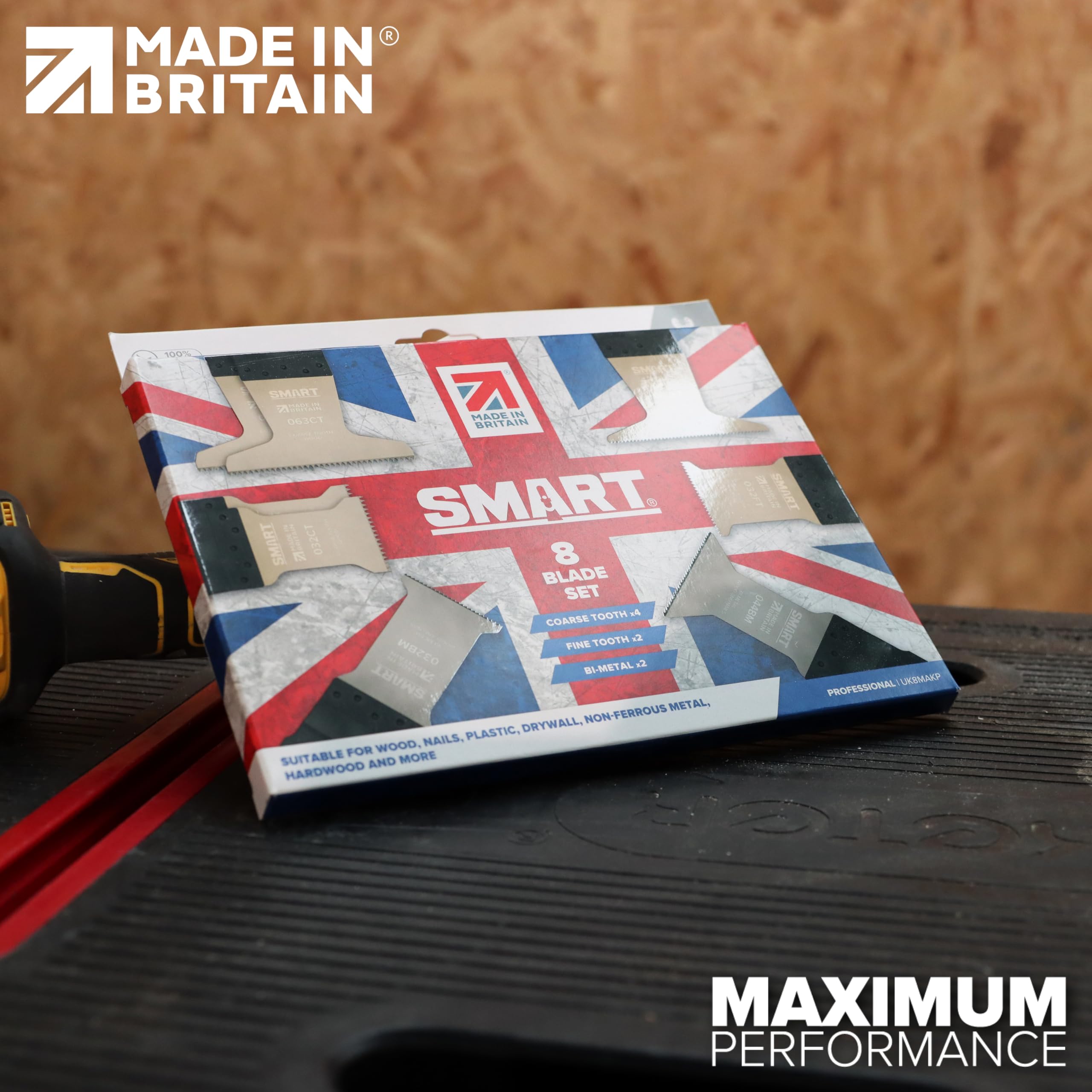 SMART 'Made in Britain' Professional Series 8 Piece Multi Tool Blade Set, 8 x High-Quality Multi Tool Blades - Image 4