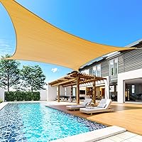 Vista 8 de Quictent - Toldo de sol de 6.1x7.9 m para patio, 185GSM, toldo rectangular resistente para exteriores con protección UV, toldo de sol para el jardín