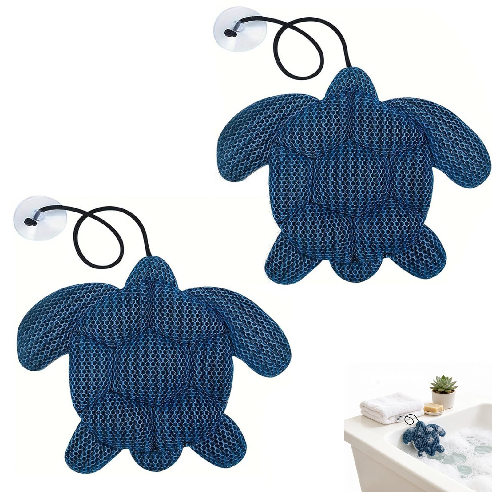 2 Pcs Turtle-Shaped Hot Tub Scum Absorber Balls, Anti-Foam, 25x3.5cm