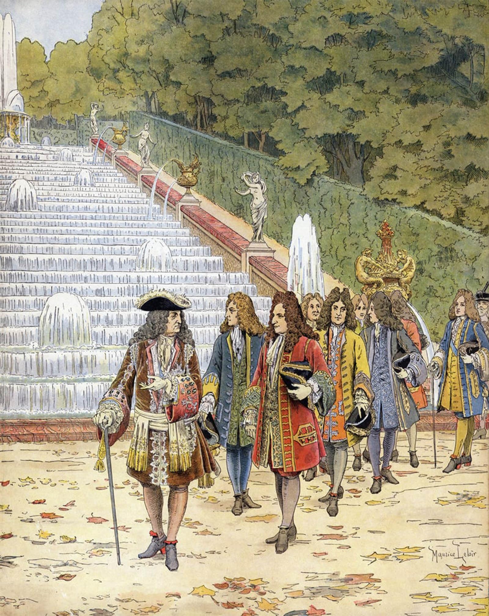 POSTERIIk Vintage Print Pop Art Landscape Artwork Louis Xiv Known As the Sun King King Sun or Louis the Great by Maurice Leloir Art Prints for Office Home Decor 60x90cm