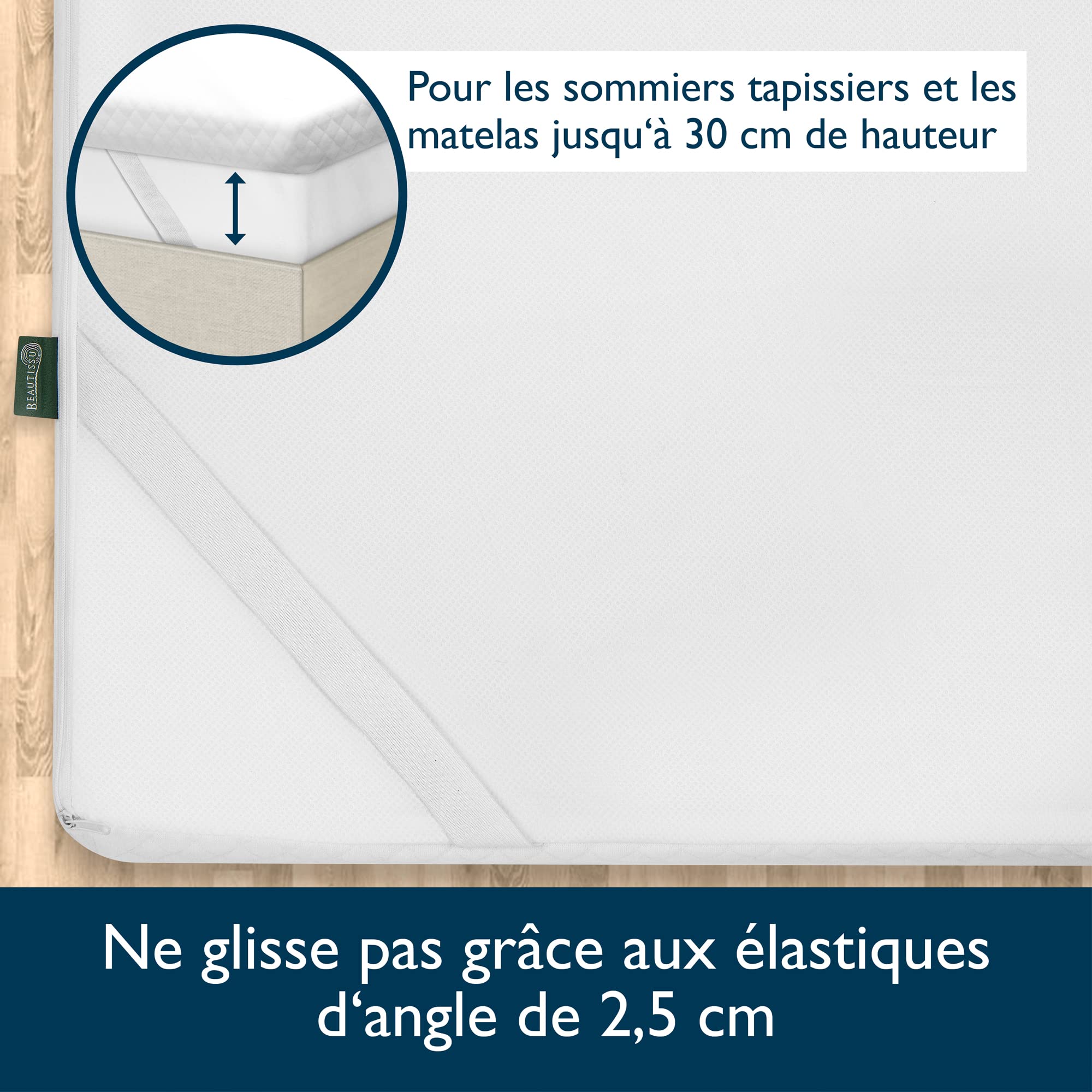 Beautissu BeauNuit surmatelas Mousse Visco Gel pour sommier et Matelas