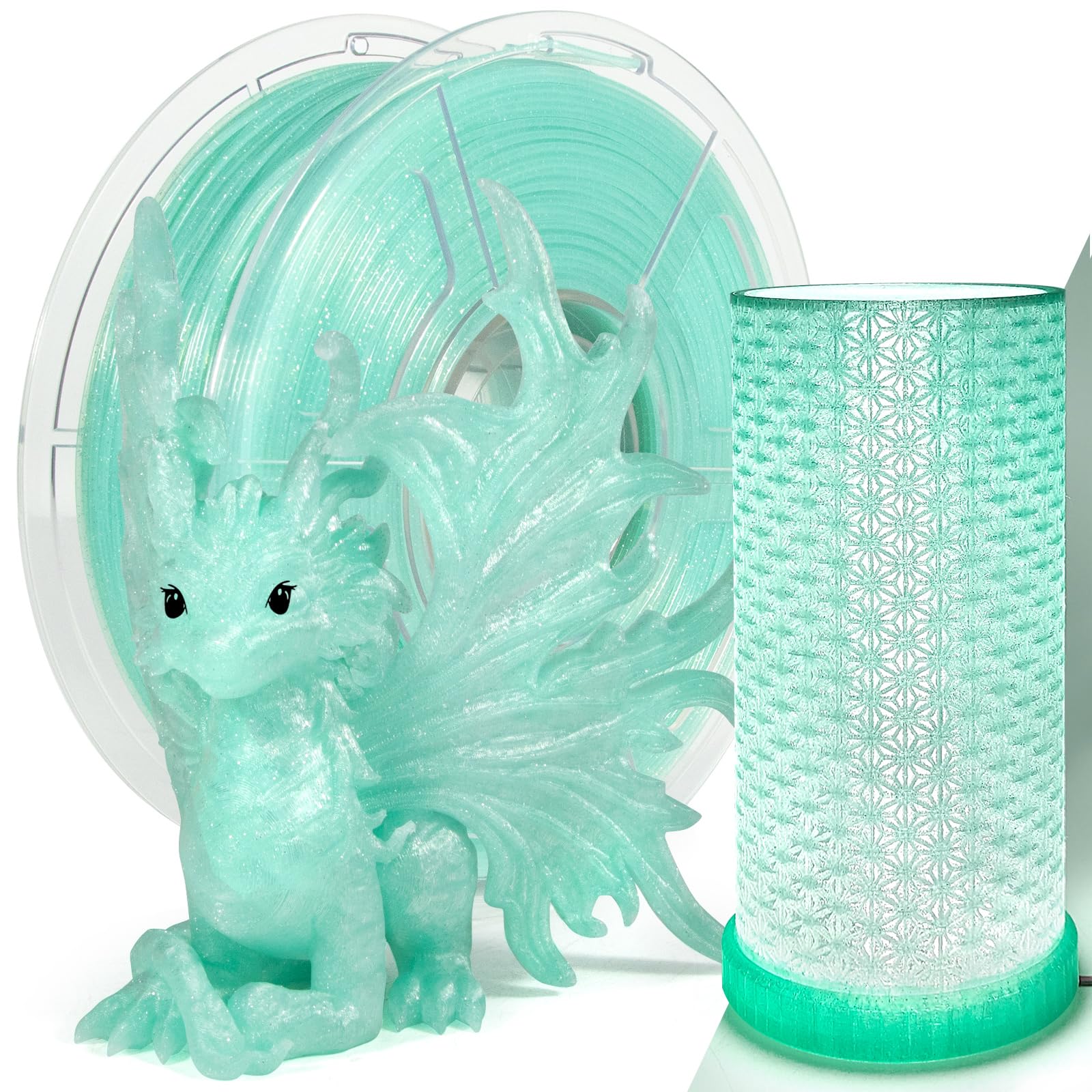 IEMAI ASA Filament 1.75mm 1KG, 3D Drucker Filament Transparent Mintgrün