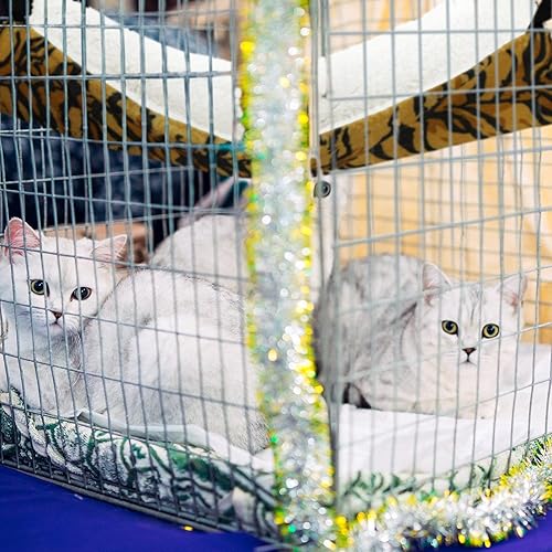 Vista 56 de Jetec Hamaca reversible para gatos, 2 piezas, suave, transpirable, para mascotas, con correas ajustables y ganchos de metal, cama colgante de doble