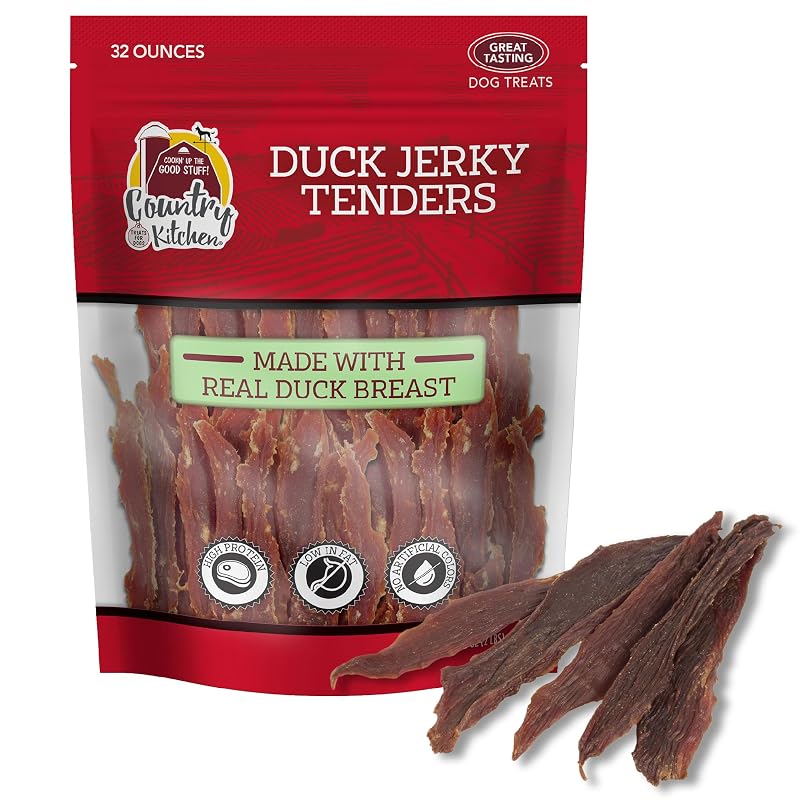 Petisco de Carne Seca de Pato Country Kitchen para Cães, Alto em Proteínas, 907 g