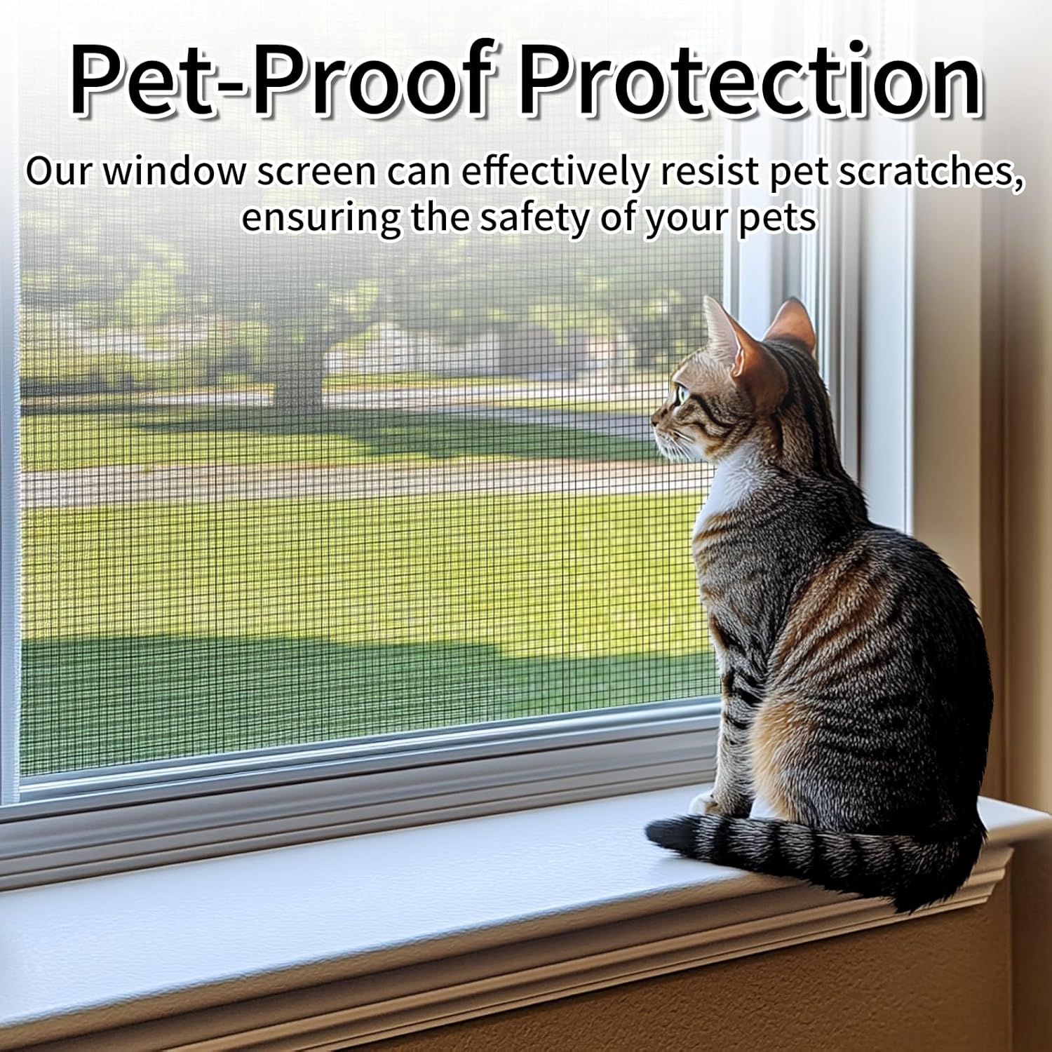 48"x118" Durable Window Screen Mesh, Fiberglass Window Net Screen, Adjustable Window Screen Replacement, Patio Screen Mesh, Screen Door Mesh, Window Screens for House Windows, Screen for Windows