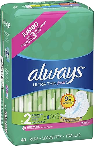 Miniatura 10 de Always Almohadillas ultrafinas tamaño 2 de absorción súper larga perfumadas con alas, 40 unidades, el embalaje puede variar