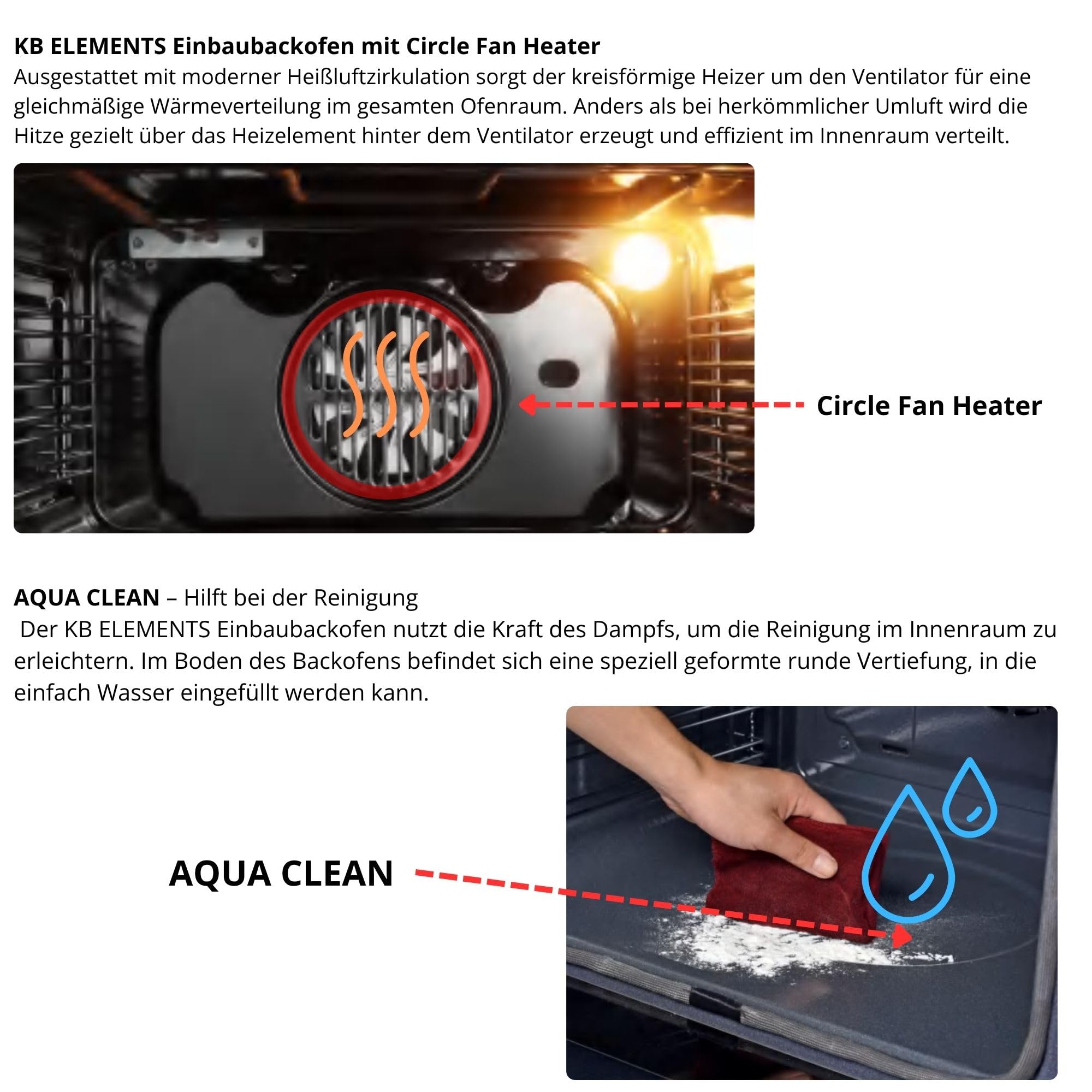Autarkes Herdset | 60cm Einbaubackofen | Air Fry Funktion | 90cm Induktionskochfeld | Induktionskochfeld mit zwei Flexzonen | Grill | Heißluft | AQUA CLEAN | 14 x Funktionen