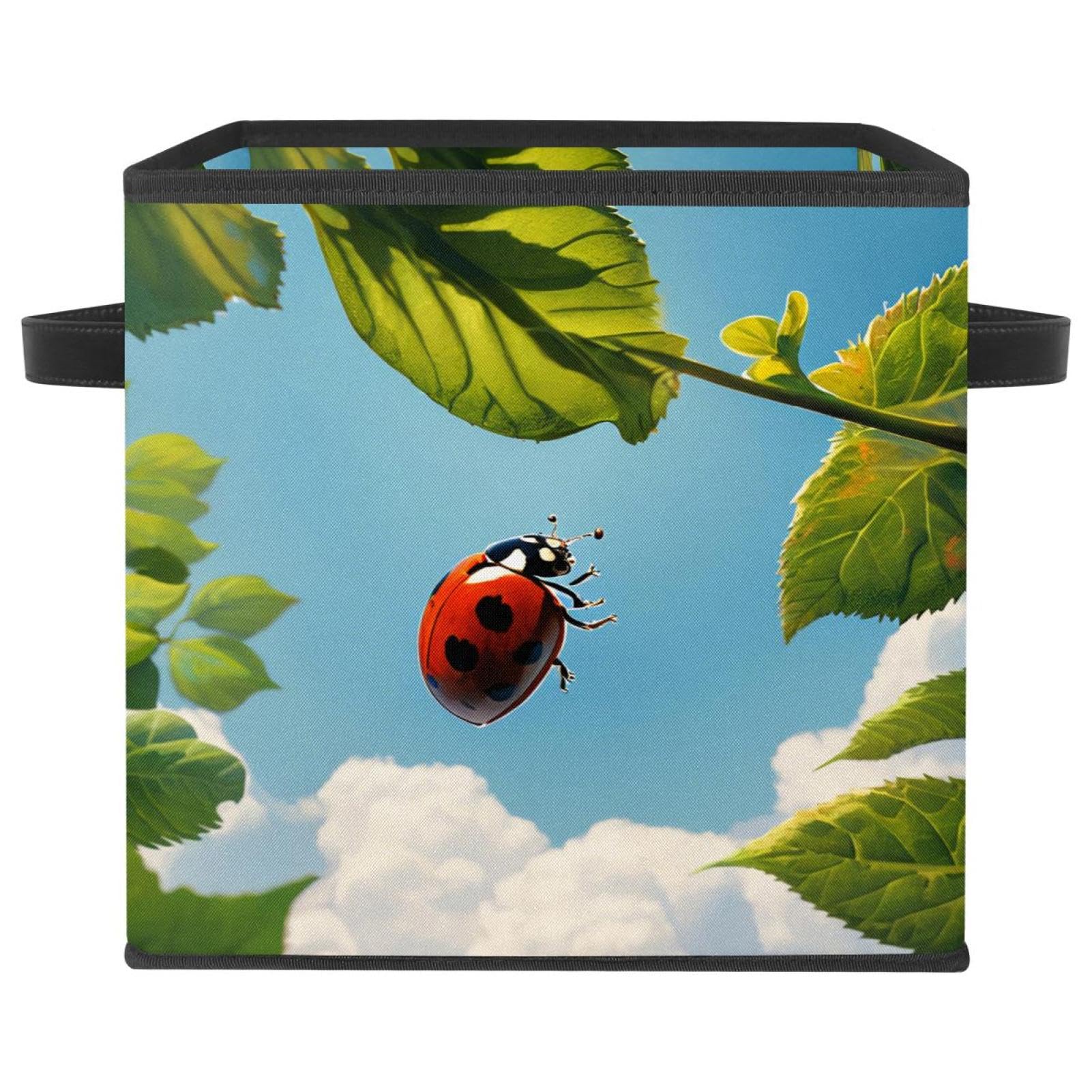 Panier de rangement coccinelle durable et pliable pour chambre