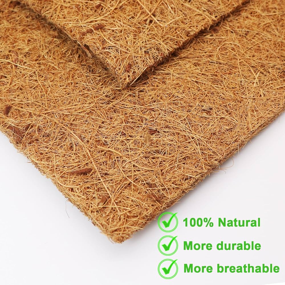 Potting Mat SUNYAY 16x80 Inch Natural Coco Liner Roll Coconut Coir Liner Sheets Coco Mat For Planter Window Box Flower Basket Garden Decoration Animal Pet Pad Window Box Liners