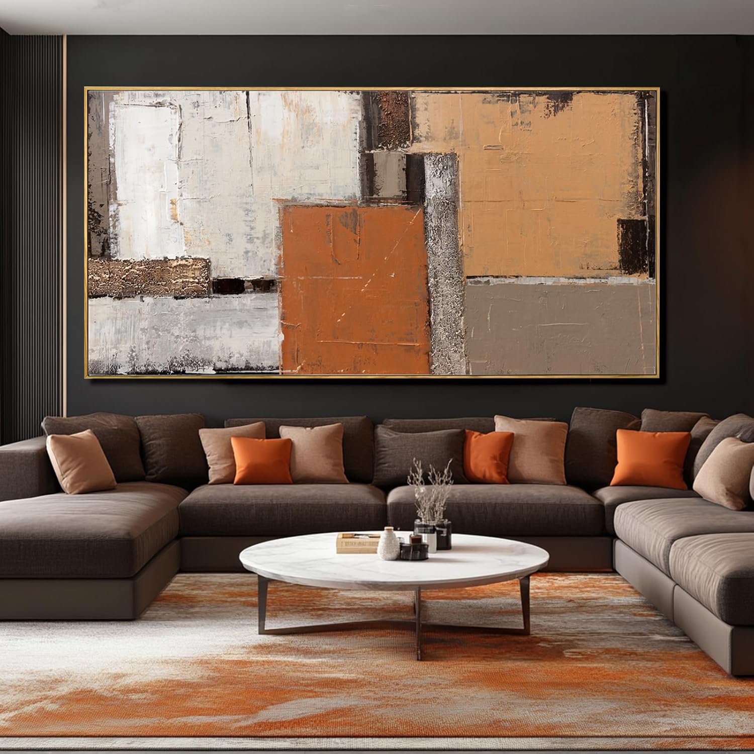 SDYA Yellow Canvas Decor Colorful Abstract Wall Art 29x58 Decorations for Living Room Wall Decor Dining Room Modern Posters for Bedroom