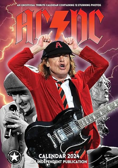 CALENDRIER 2024 AC/DC- METAL - HEAVY HARD ROCK - ACDC- MAXI FORMAT CALENDRIER 2024 AC/DC- METAL - HEAVY HARD ROCK - ACDC- MAXI FORMAT