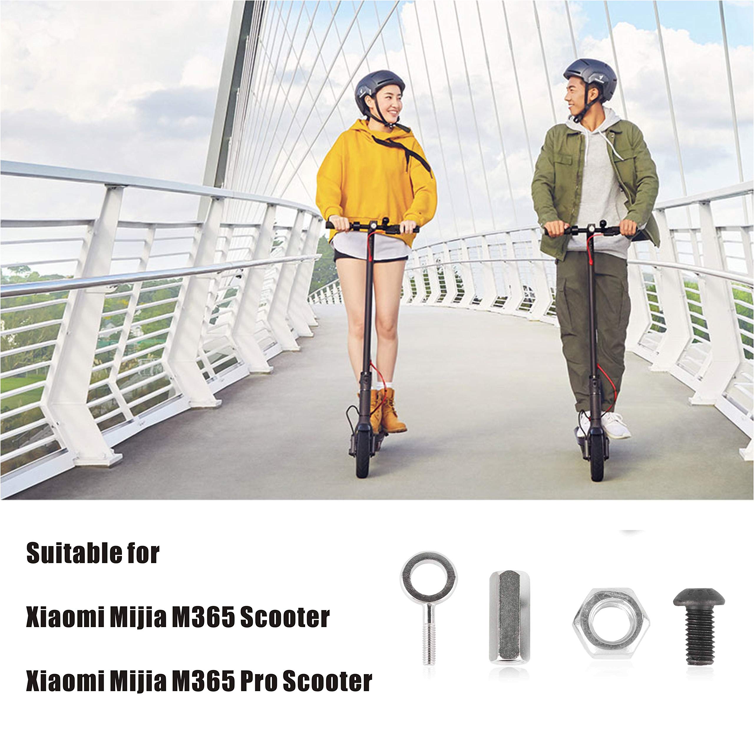 Scooter eje de bloqueo tornillo ensamblado juego de repuesto para Xiaomi 1S/M365/Pro