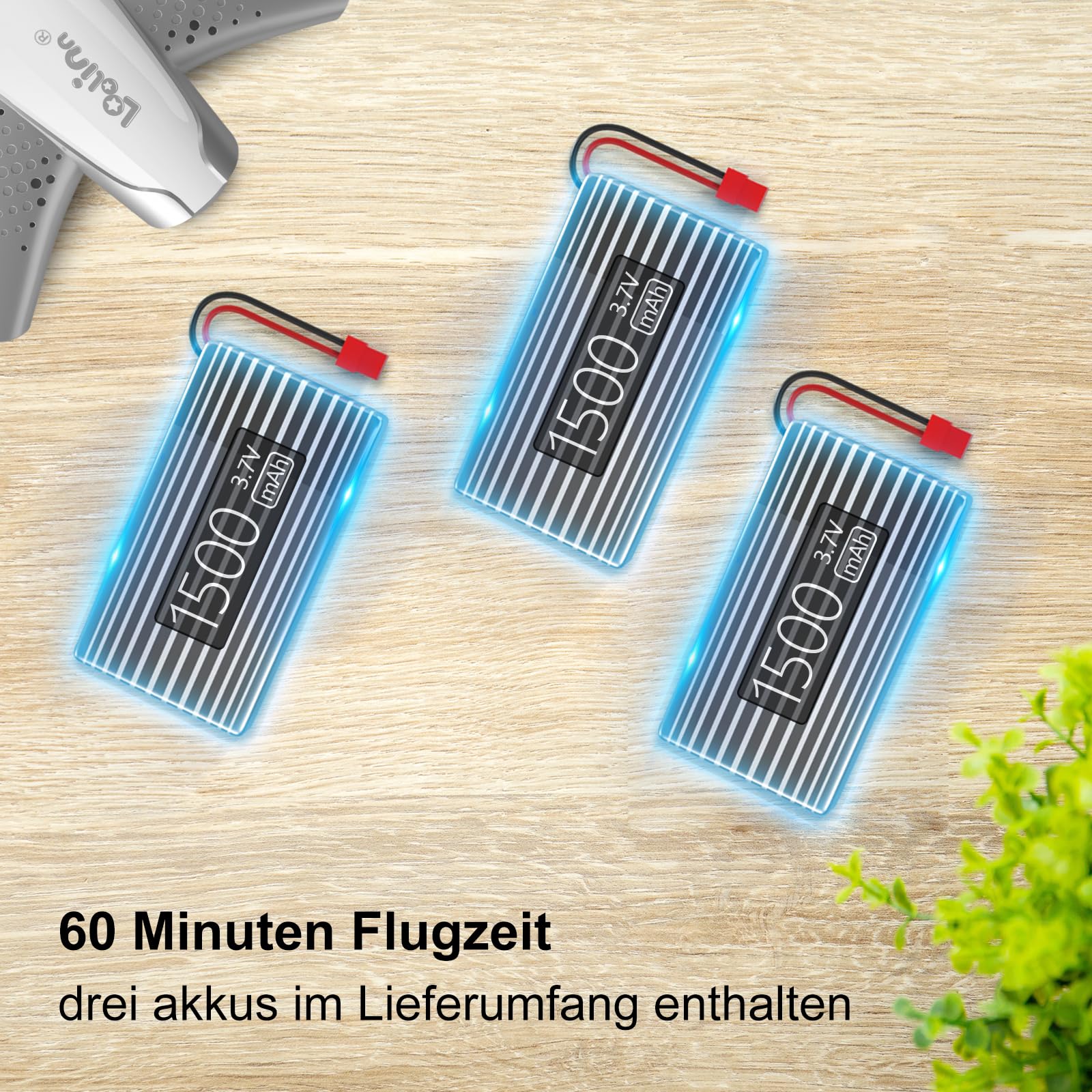 Loolinn | Drohne Quadrocopter mit Kamera HD für Kinder ab 12 Jahren als Geschenk - Optischer Flusspositionierungs, Sehr stabiler Flug, 60 Minuten lange Flugzeit, 360°-stunts, Geprüftes C0-Zertifikat