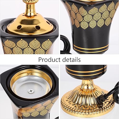 Miniatura 5 de Quemador de incienso eléctrico, estilo Oriente, quemador de aroma, quemador de hierro, aromaterapia, soporte de incienso, quemador de incienso de