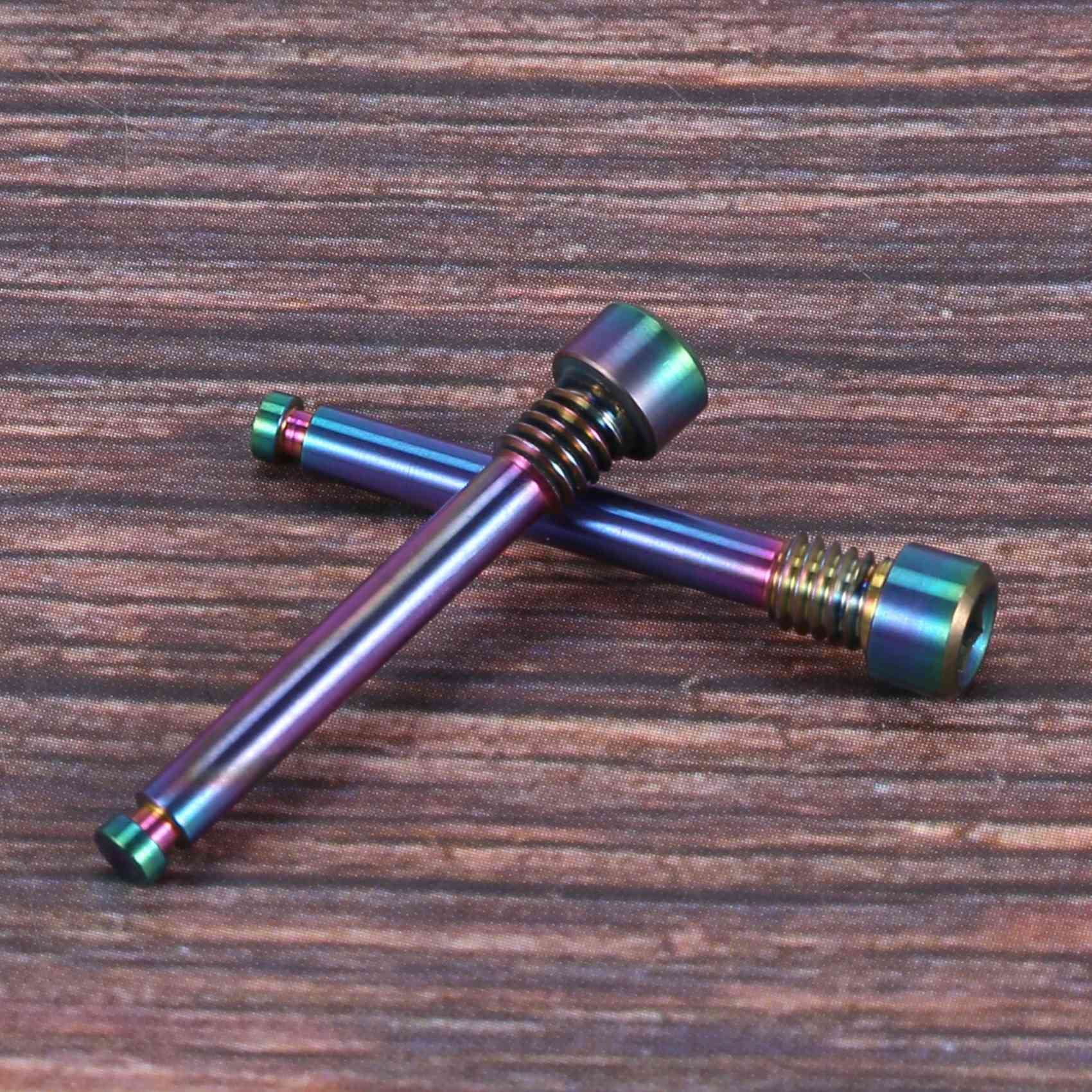 Niniang Titan Bolzen Für Fahrrad-Scheibenbremsen - 4 Stück Gewindebolzen Einsätze