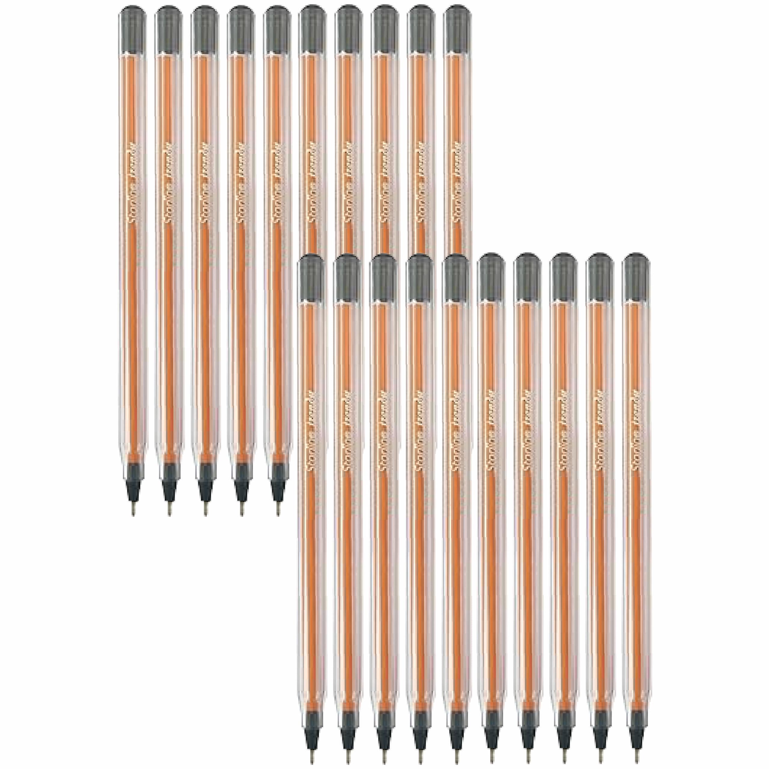 Starline Stick Ballpoint Pens, BLACK, Pack of 20, 0.7mm Fine Point, Multipack - Image 3