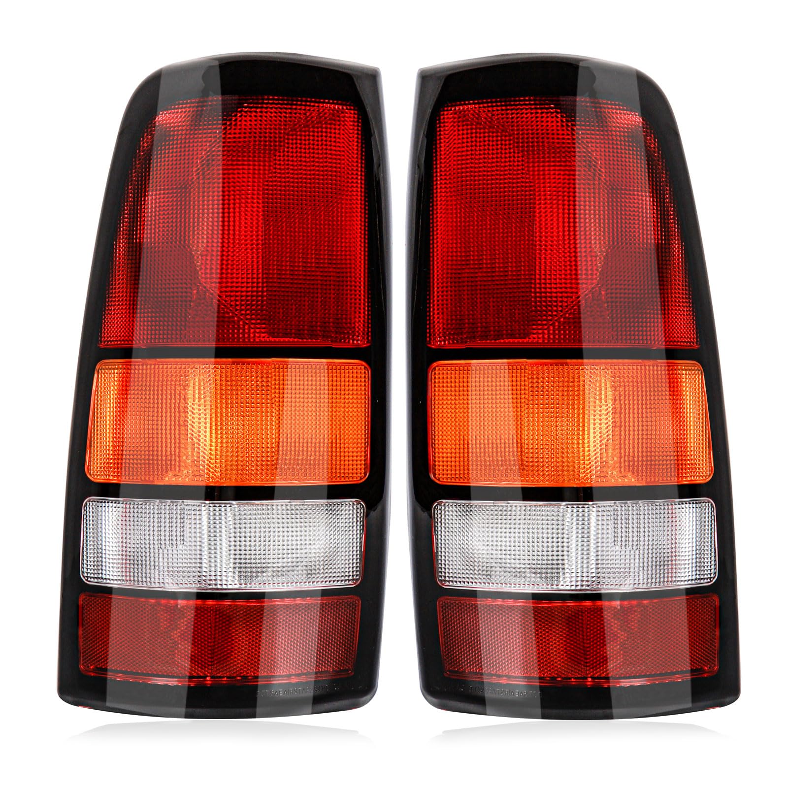 Tail lights Assembly Compatible with 1999-2002 Chevy Silverado 1500 2500 3500 HD 1999-2006 GMC Sierra,Rear Light Taillights Replacement for GM2800186 GM2801186 (Black Border)