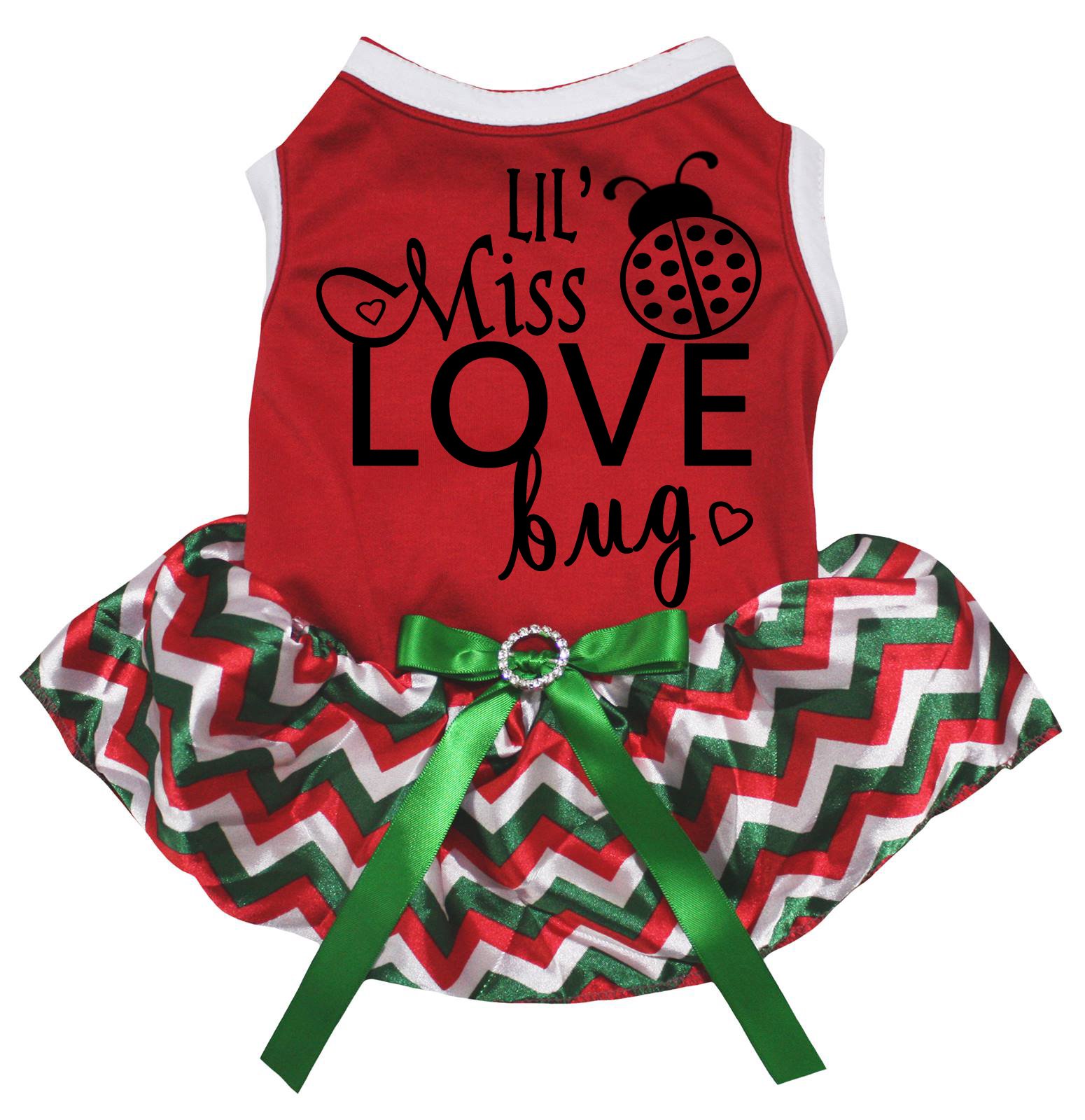 Robe chien rouge Lil' Miss Love Bug en tulle haut de gamme