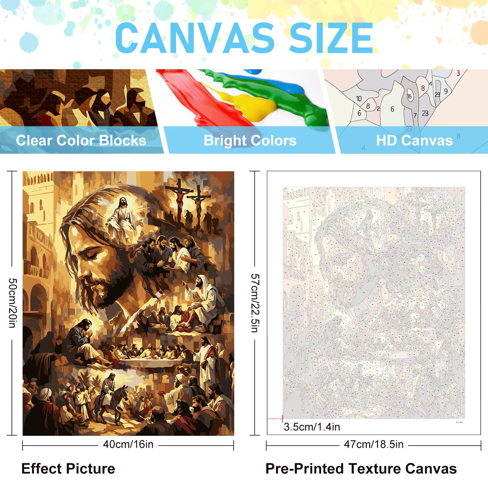 Paint by Numbers Kit - Jesus Christian Art -2