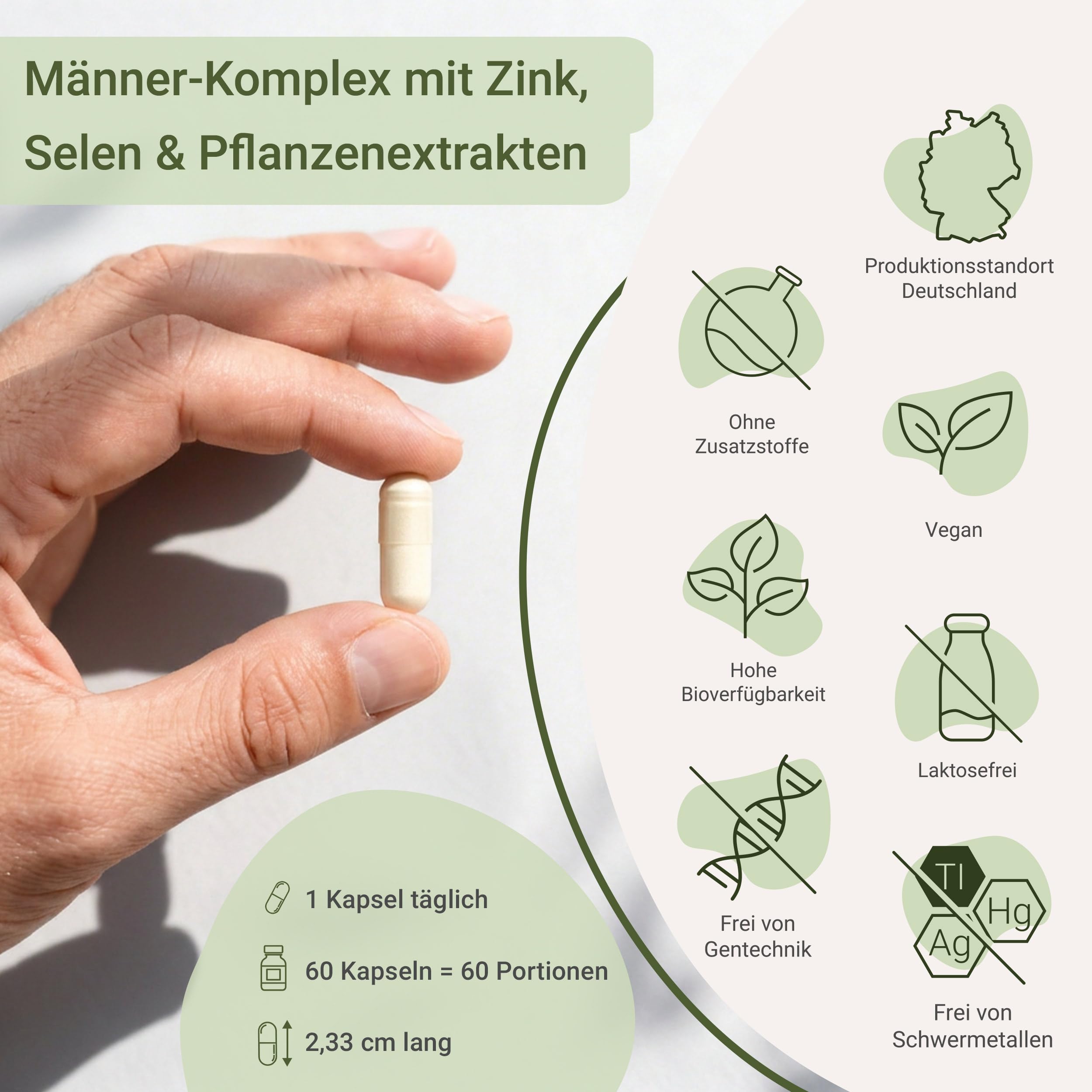 for you prostata vital 2x 60Kapseln- mit Phytosterinen, Sägepalm-, Kürbiskern- & Bambus-Extrakt, Zink, Selen - Vitalstoff-Komplex für die Unterstützung der normalen Funktion der männlichen Harnorgane