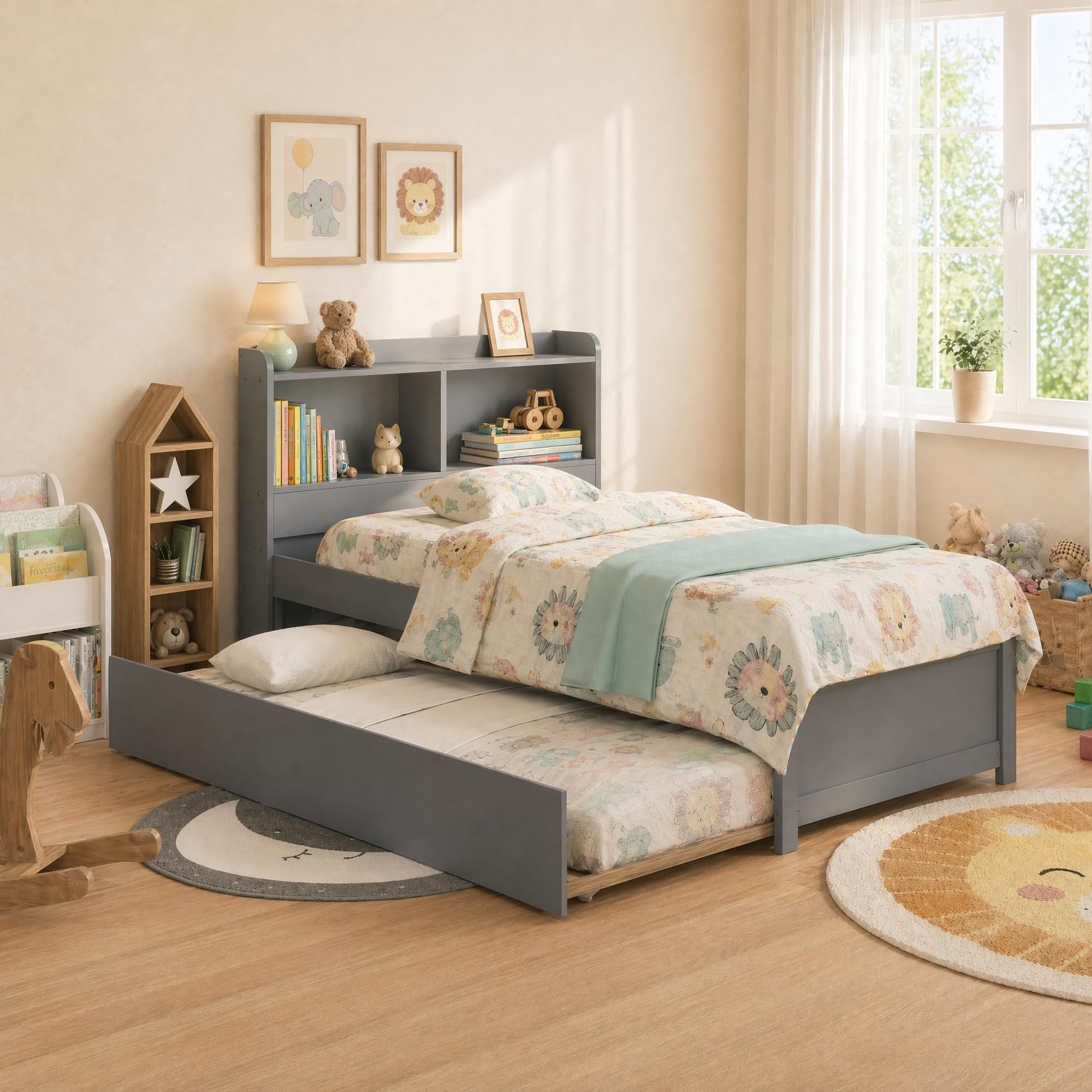 Rockjame Twin Bookcase Bed