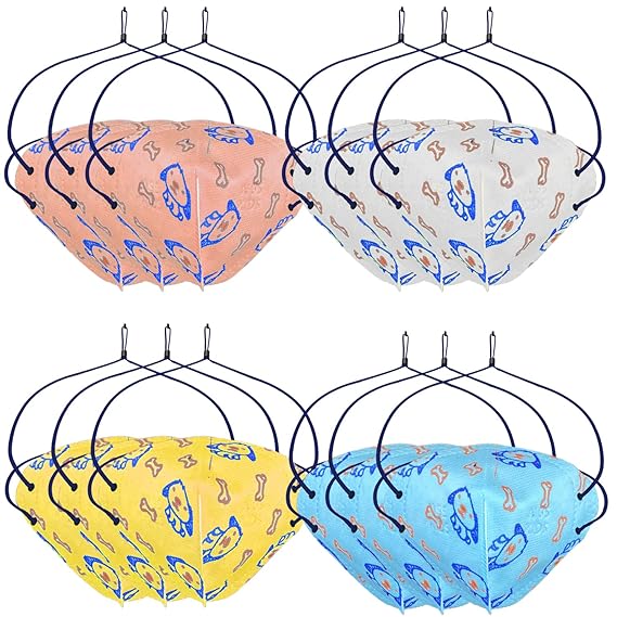 Shocknshop Non Woven Kids N95 Printed Face Mask With 4 Layer Head Loop Design For Children Up to 14 Years - Pack of 12, Multicolor (MSK19)