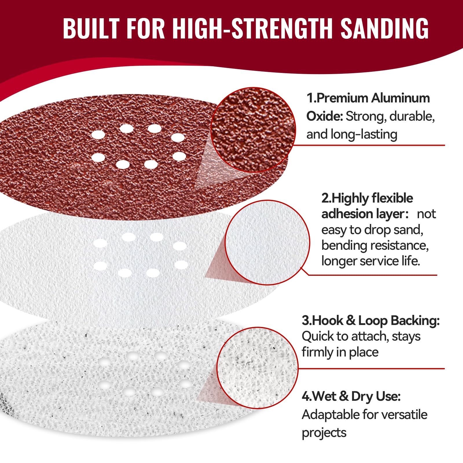 9" Sanding Discs - 20 Pack 240 Grit -3