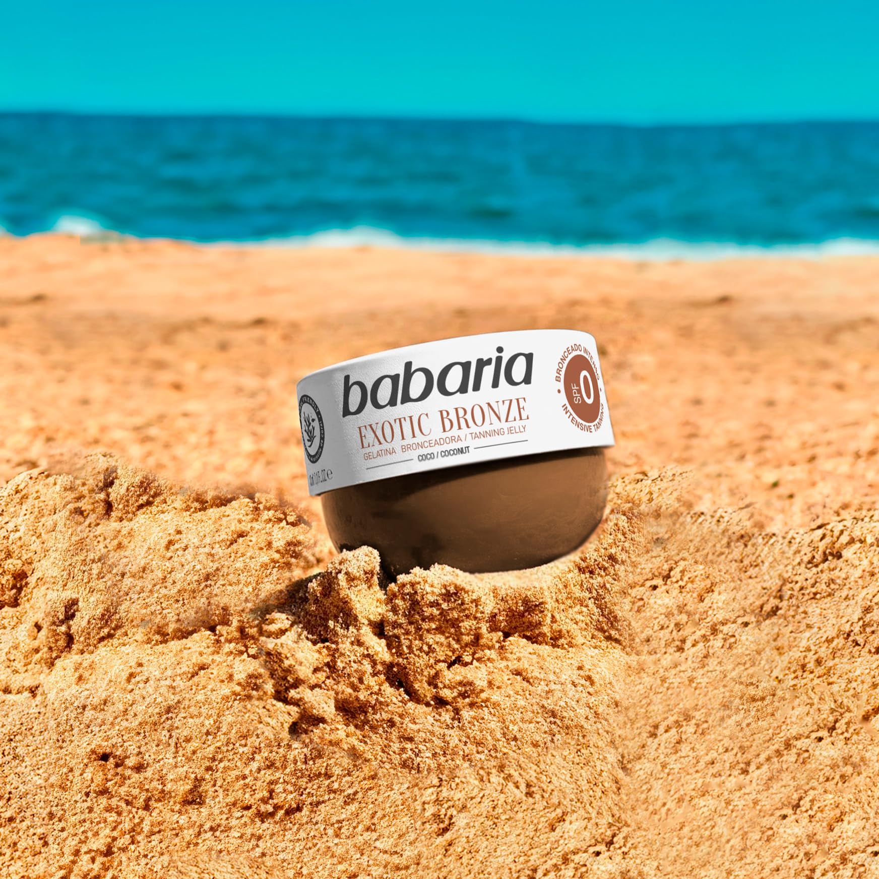 Babaria - Gelatina Abbronzante Cocco Bronzo Intenso | Acceleratore Abbronzatura | Idratazione | Resistente all'Acqua | Vegana | 300 ml