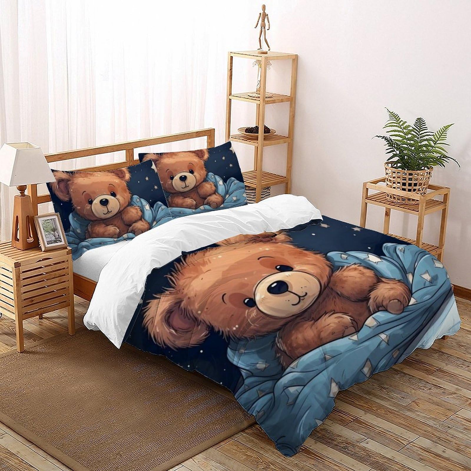 Literie housses de couette motif 3D dimensions 260x220cm pour lit adulte