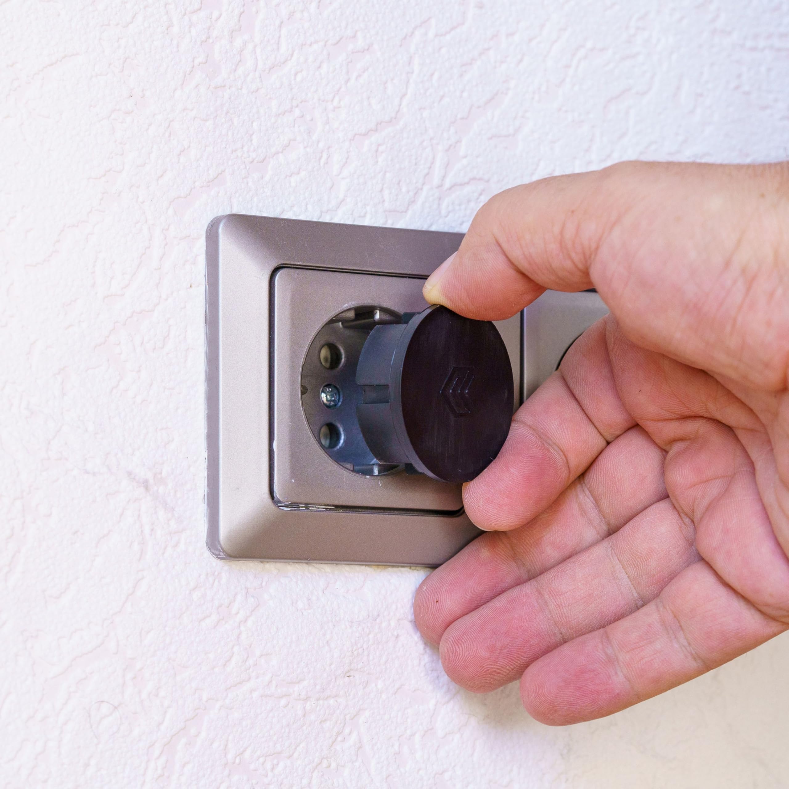 Couvercle de prise, 2 pièces, en noir, protection de prise contre la poussière, les éclaboussures, pour prise SchuKo type F, couvercle pour bloc multiprise, prise multiple, enrouleur de câble