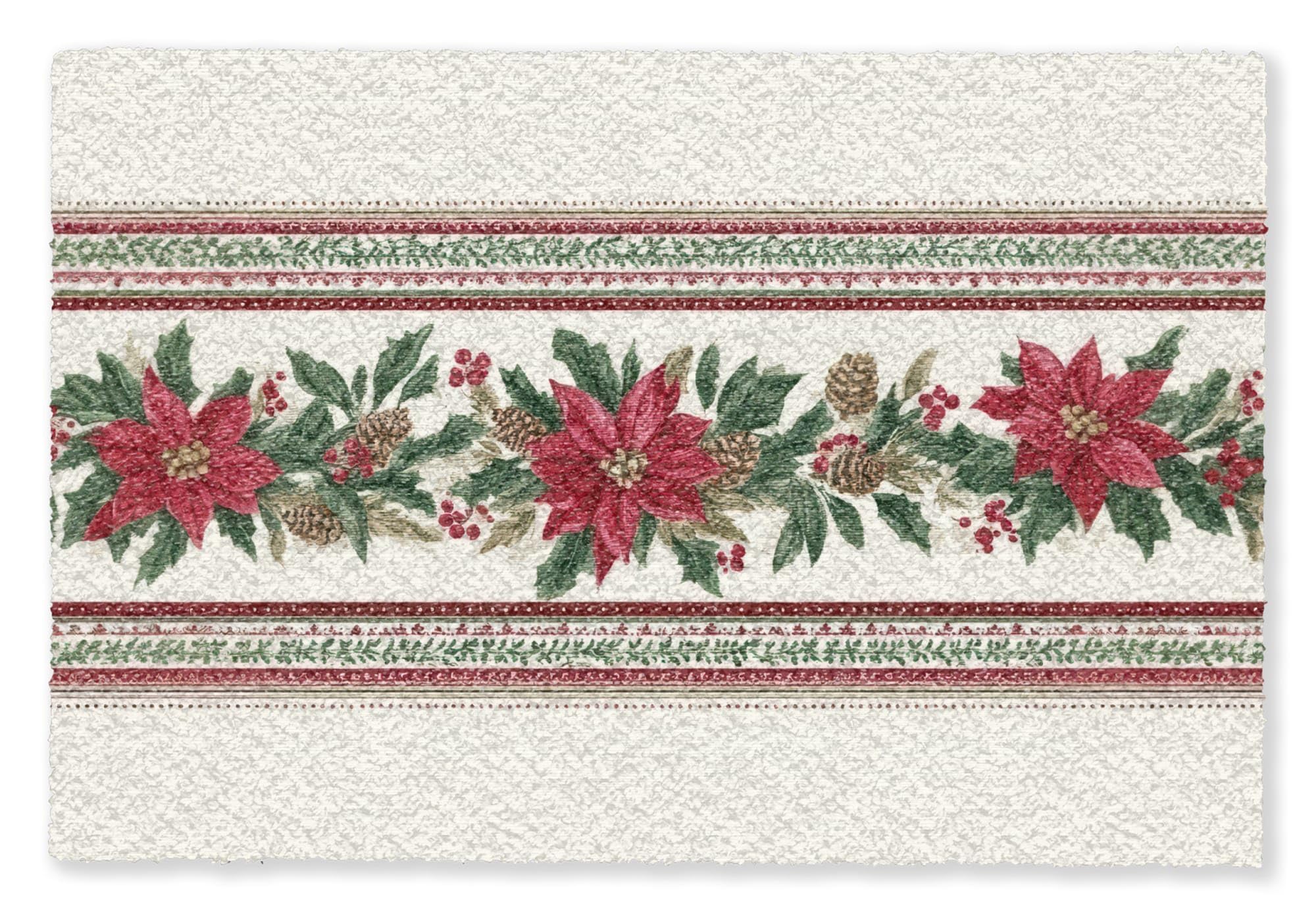 MuchoWow© Felpudo 40x60 cm Graciosos Divertidos Divertido Entrada Casa Tapete Goma Original Amazon Alfombra de Alfombrillas Interior Exterior Tira Navidad - Flor Pascua - Rojo - Verde