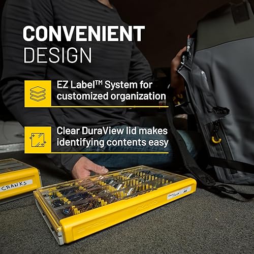 Miniatura 2 de Plano EDGE Premium Jig and Bladed Jig Tackle Utility Box, Clear and Yellow, Rust-Resistant Storage, Waterproof Tray for Jig and Bladed Jig Tackle