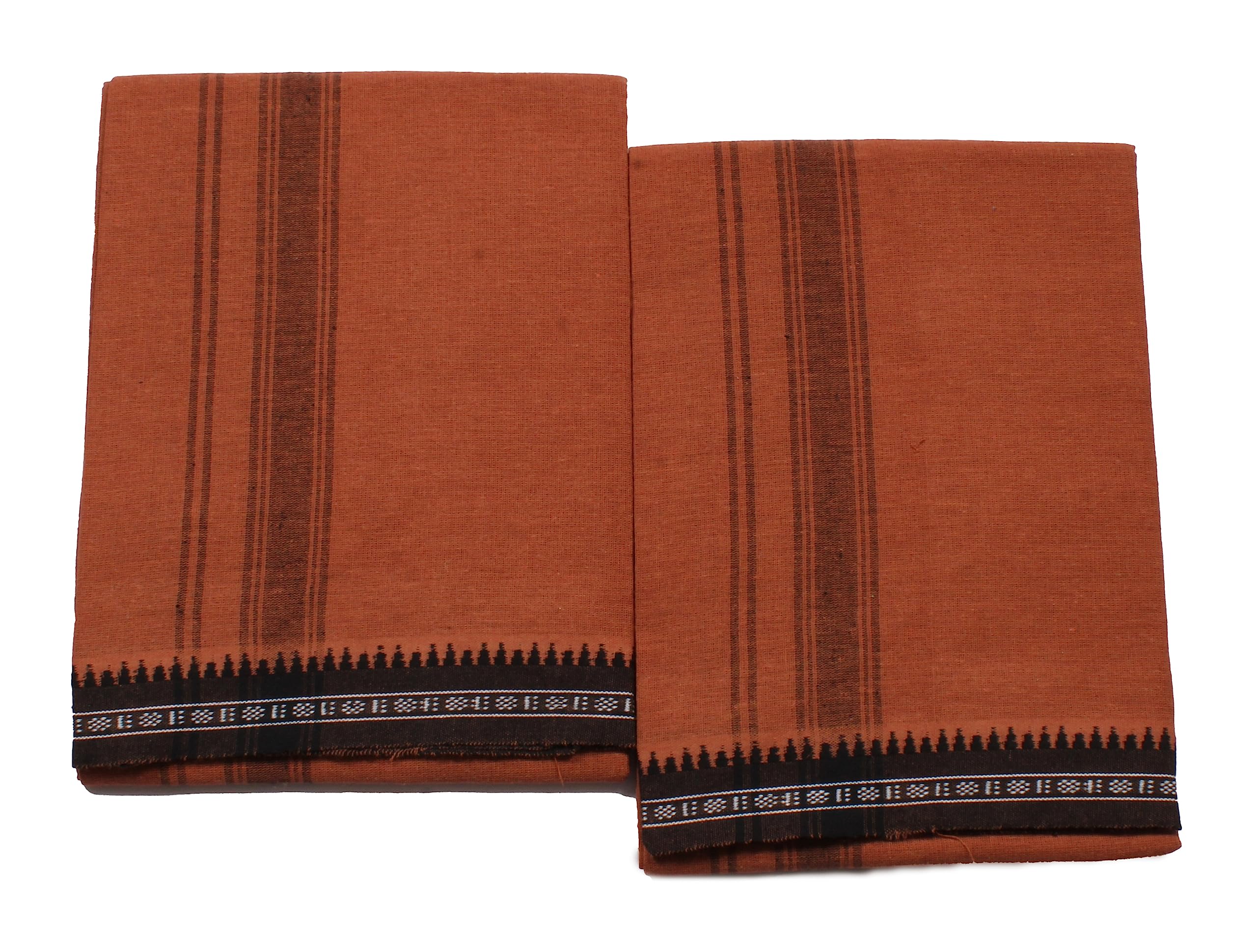tharunsha elite Cotton Men's Single Dhoti -1.9 Mtrs Color Cotton Dhoti Set of 2 Same Color-picture-22