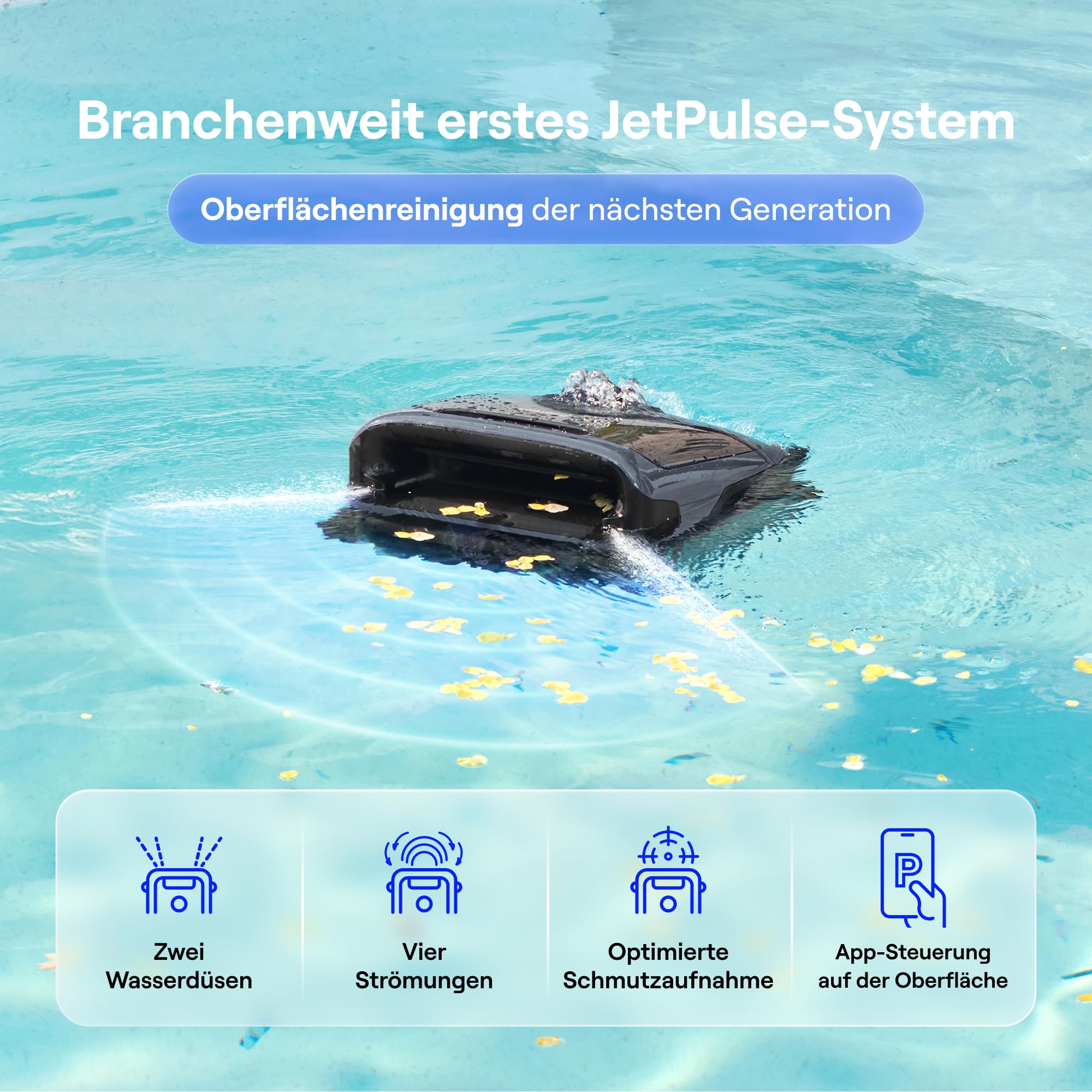 (2026 Neu) Beatbot Sora 70 Poolroboter, Poolsauger 4-in-1 komplette Poolreinigung, 25700 LPH, smartes Parken an der Oberfläche, 6L Fassungsvermögen, Poolreiniger Akku mit 10000 mAh, 300 m², Marineblau