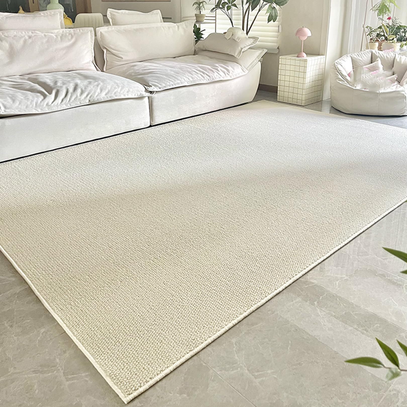 Amazon｜[イノヤ] カーペット 麻絨毯 フロアマット シンプル 無地 ラグ