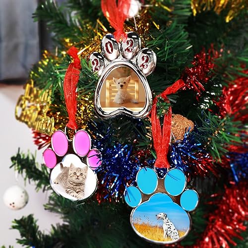 Miniatura 5 de Adornos para árbol de Navidad, decoración del hogar, regalo de Navidad, regalo de Navidad, decoración colgante con lata insertar fotos (regalo)