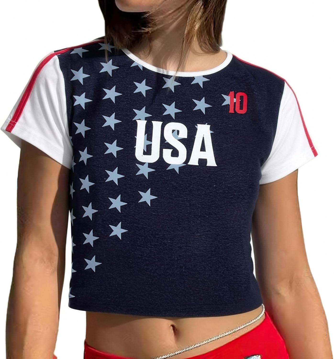Women Y2K Baby Tee Soccer Cup 2026 Shirt Brazil Soccer Crop Top Soccer Shirt Soccer Fan Tee
