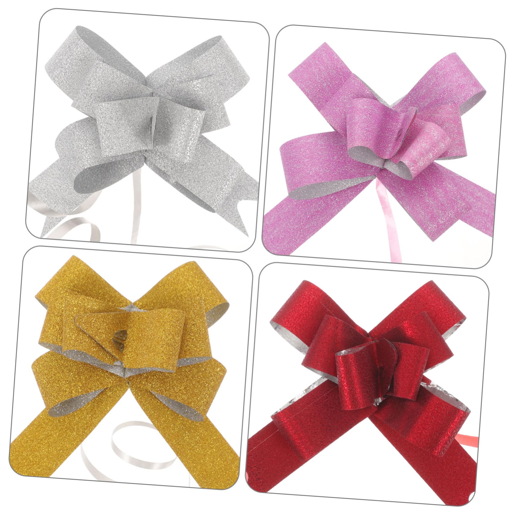 KOMBIUDA 300piezas Pull Bows Brillantes para Decoración De Bodas Navidad Especiales