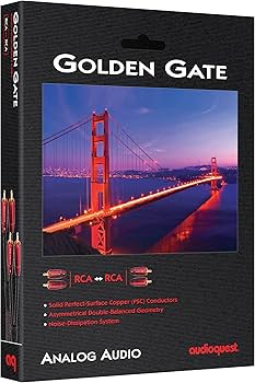 Amazon | AudioQuest 2m ゴールデンゲート RCAオーディオケーブル 2 x