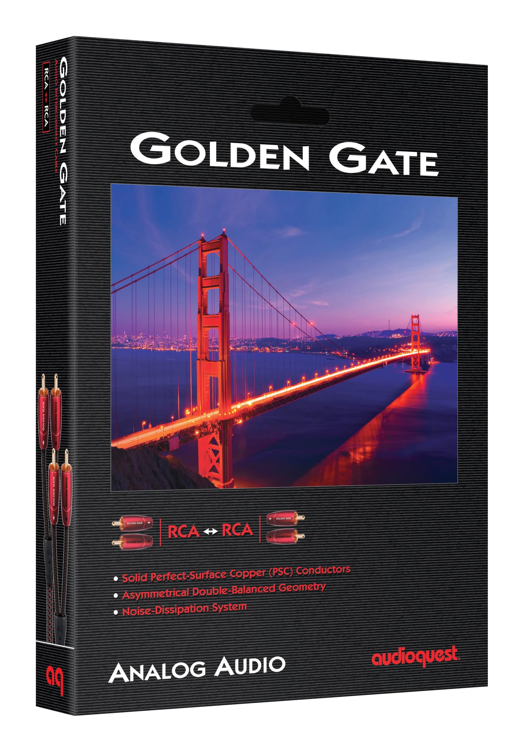Amazon.com: AudioQuest Golden Gate RCA Audio Interconnect