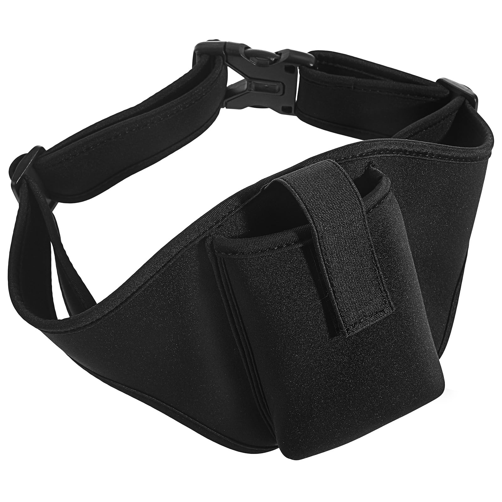 Abaodam Ceinture de Fitness Réglable en Néoprène Compartiment Frontal et Boucle à Dégagement Rapide, Fixation Sécurisée pour Micro et Téléphone Lors D'aventures Extérieures