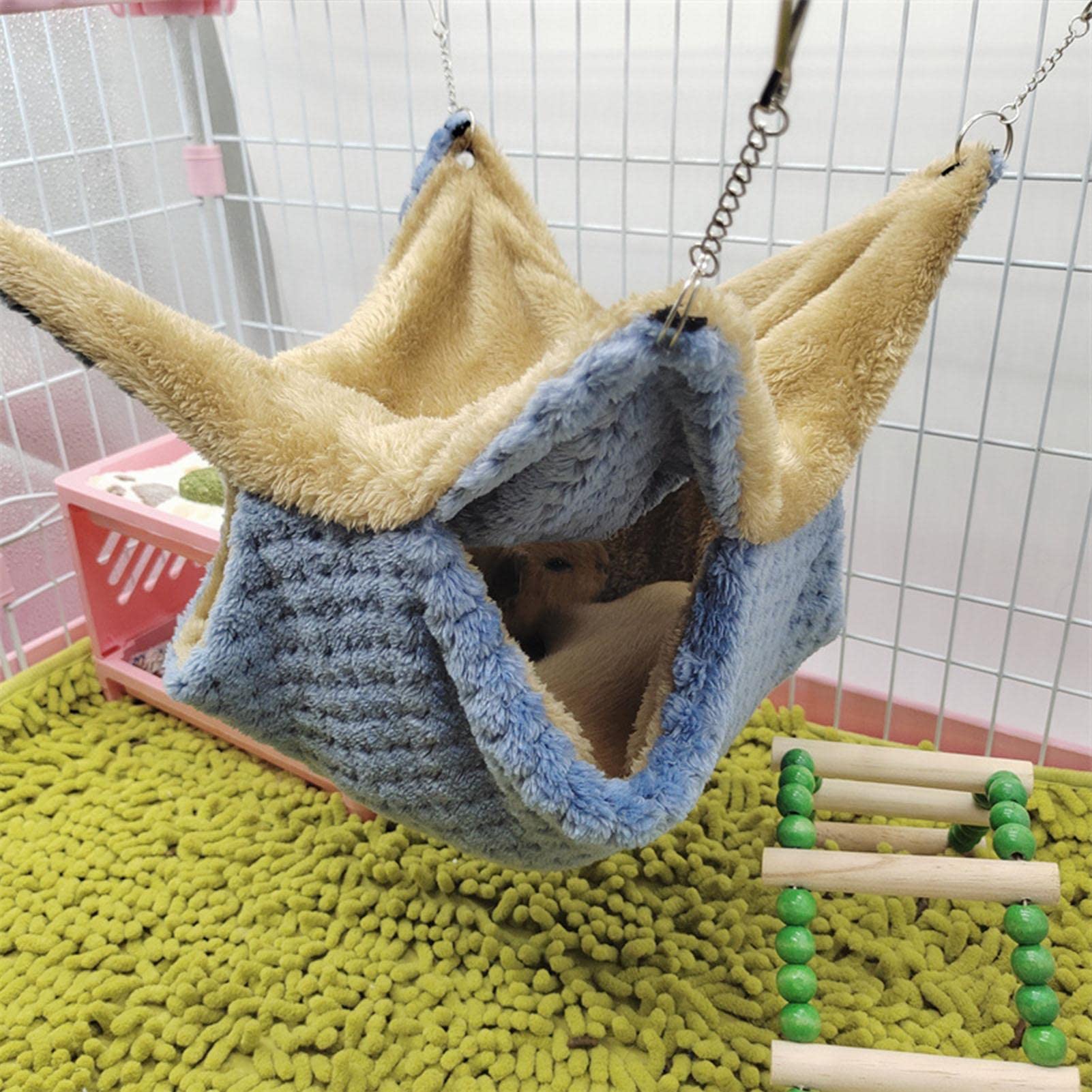 Kleintier-Hängematte – 2 Stück, 34 X 34 Cm, Aus Fleece, Für Hamster, Meerschweinchen & Mehr