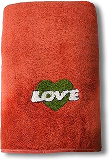 MAXOSHINE Microfiber Towels for Bath Large Size-Soft Fluffy Coral Fleece Bathing Towel with Hook Quick Dry Super Absorbent-Bath Towel for Men and Women-70 x 140 cm (Red)