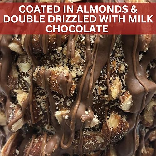 Miniatura 4 de TV's Deli & Diner Manzana de caramelo jumbo gourmet  Caramelo, almendras tostadas y chocolate con leche  Hecho a mano y recién preparado (chocolate