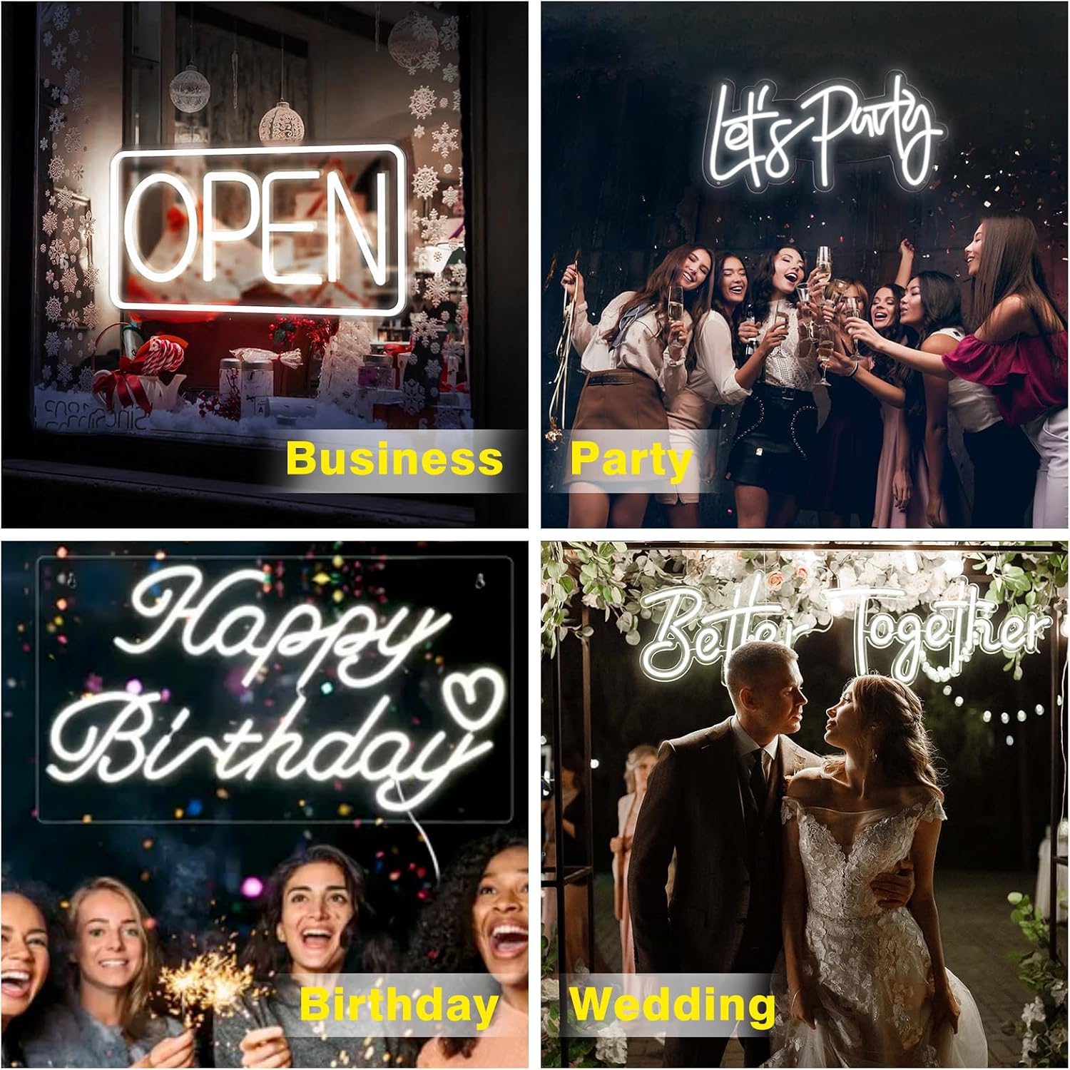 Custom Neon Sign, Personalized LED Neon Lights for Wall Decor, Customizable Neon Name Sign for Bedroom, Bar, Shop, Business, Wedding, Party, Unique Birthday Gifts, Home & Event Decorations (custom neon sign)
