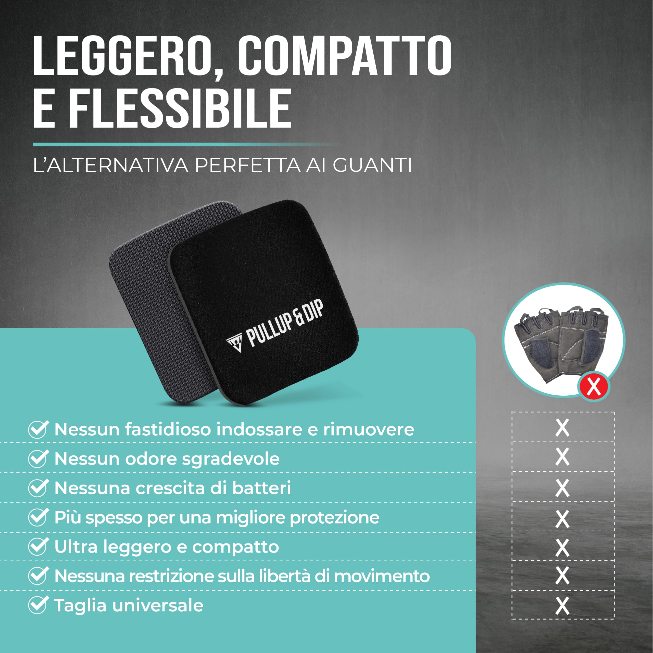 PULLUP & DIP Set di 4 cuscinetti in neoprene per trazioni, fitness e bodybuilding