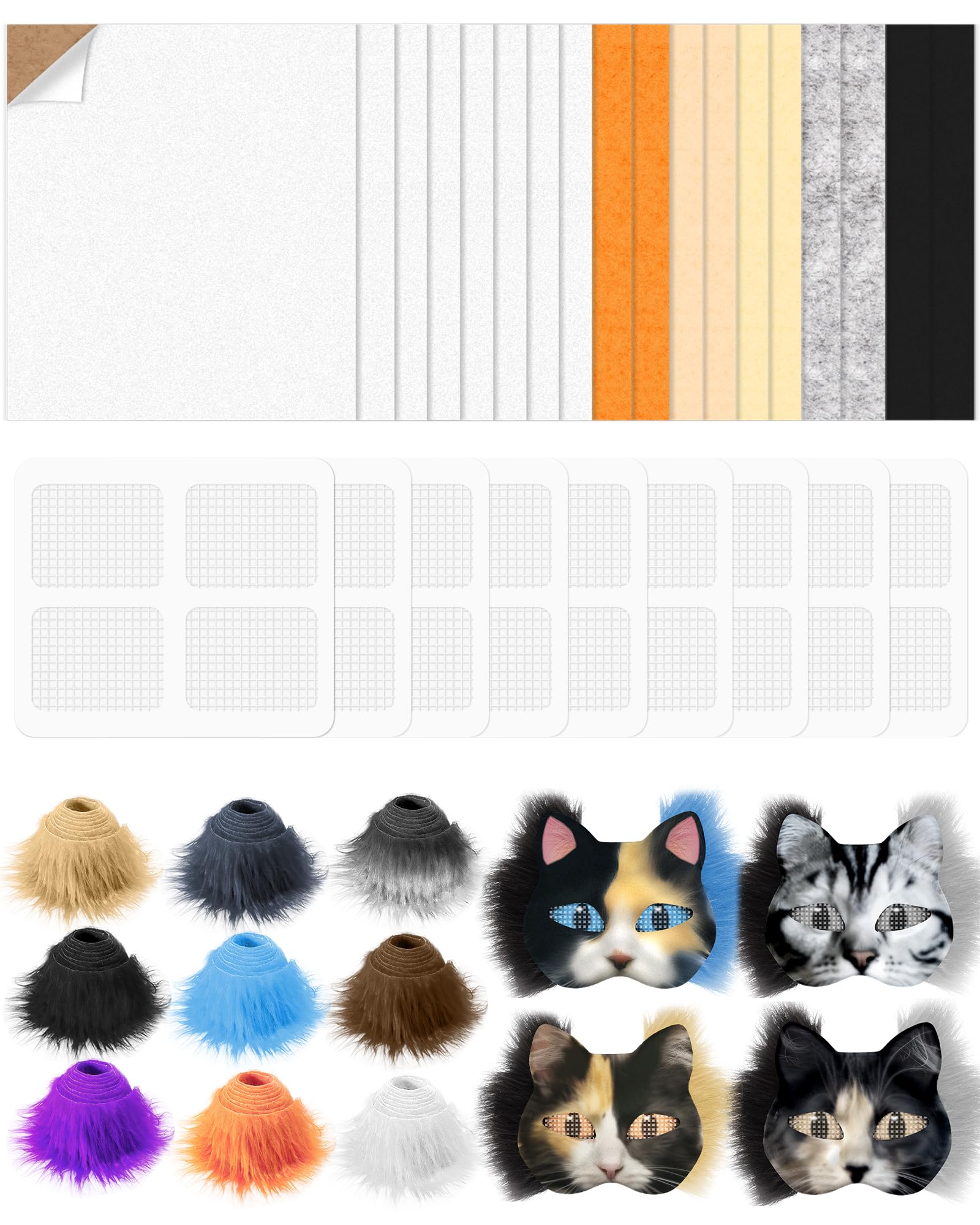 Therian DIY Masken-Set - Bastelset Für Tier Masken Mit Katzenvorlage