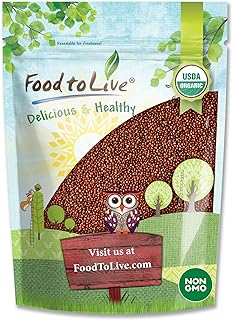 Food to Live Organic Red Quinoa, 3 Pounds – Non-GMO, Whole Grain, Kosher...